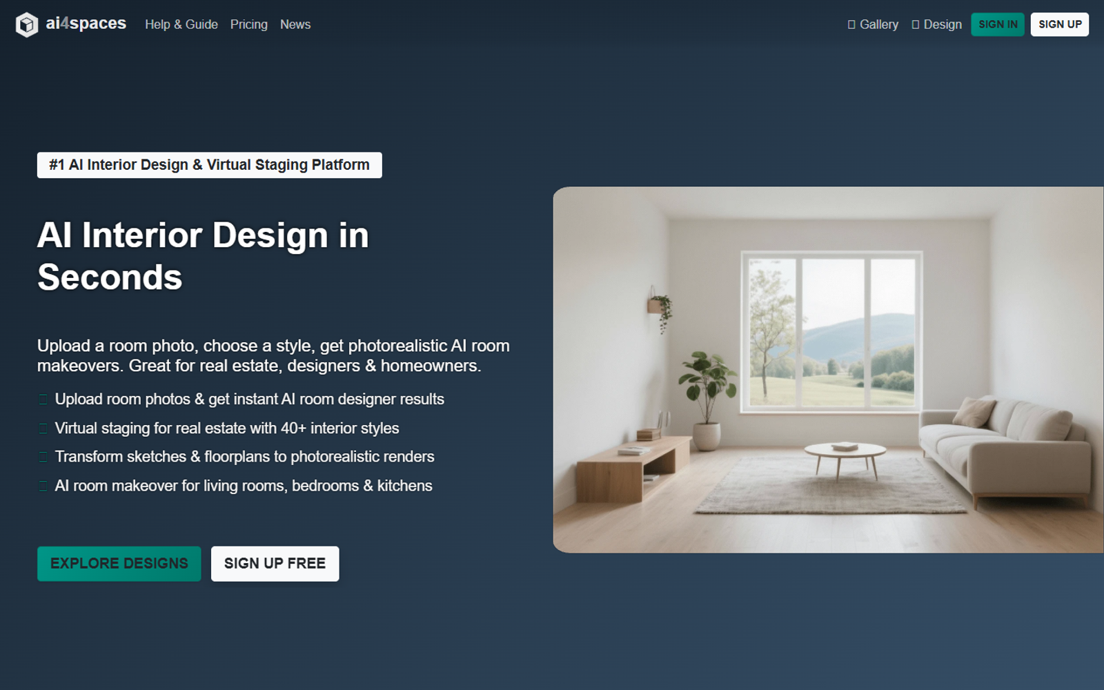 ai4spaces — AI Interior Designer — интерфейс нейросети ai4spaces — AI Interior Designer — интерфейс нейросети