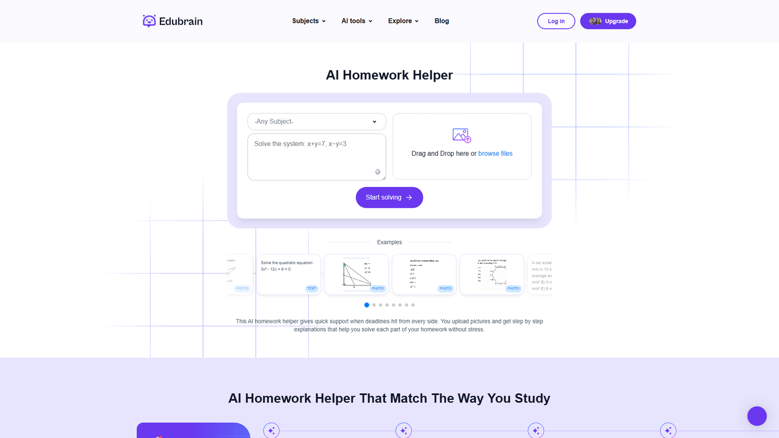 Edubrain AI Homework Helper — интерфейс нейросети Edubrain AI Homework Helper — интерфейс нейросети
