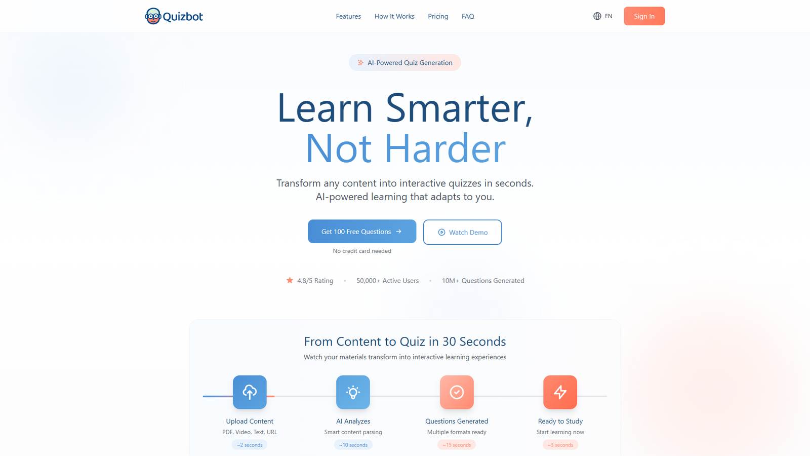 Quizbot — интерфейс нейросети Quizbot — интерфейс нейросети