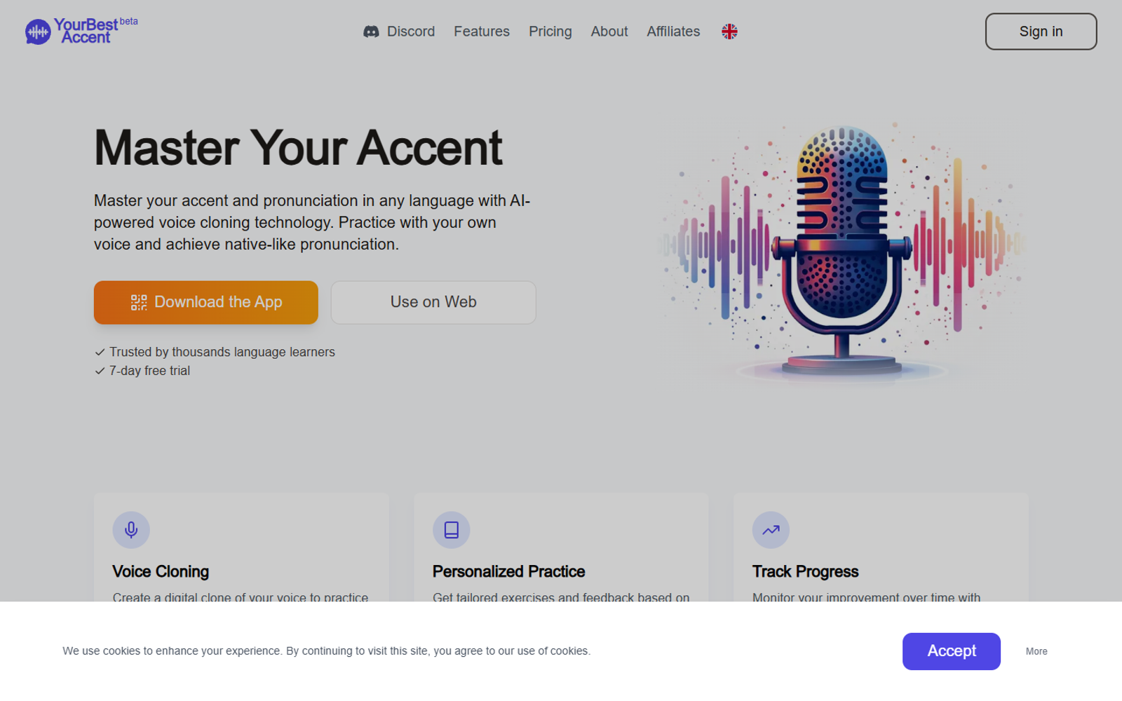 YourBestAccent — интерфейс нейросети YourBestAccent — интерфейс нейросети