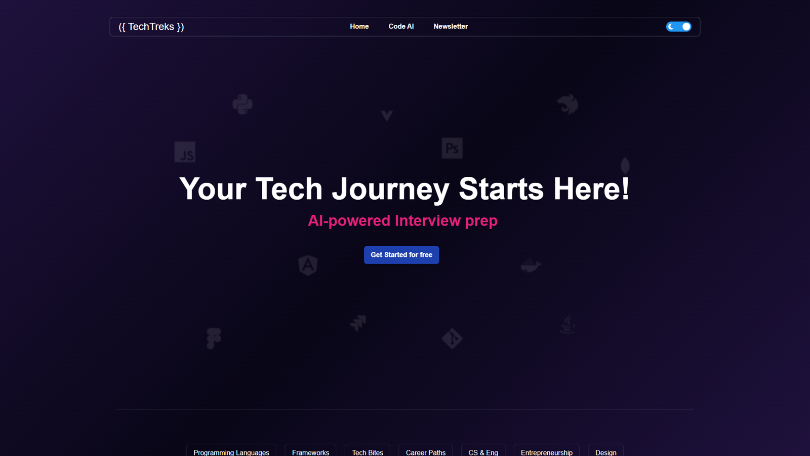 TechTreks — интерфейс нейросети TechTreks — интерфейс нейросети