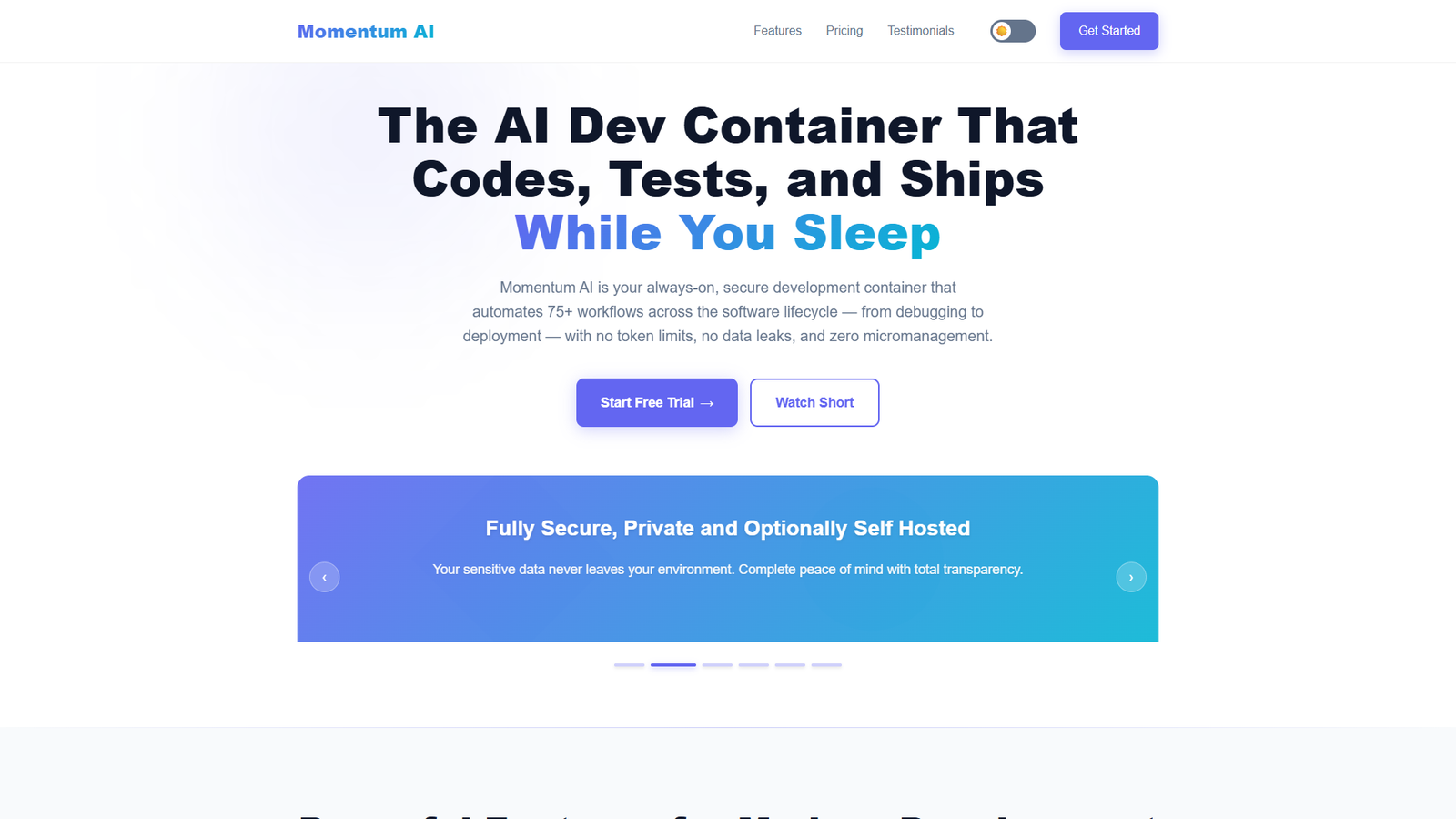 Momentum AI — интерфейс нейросети Momentum AI — интерфейс нейросети