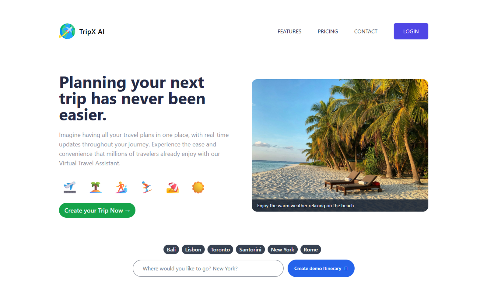 TripX AI — интерфейс нейросети TripX AI — интерфейс нейросети