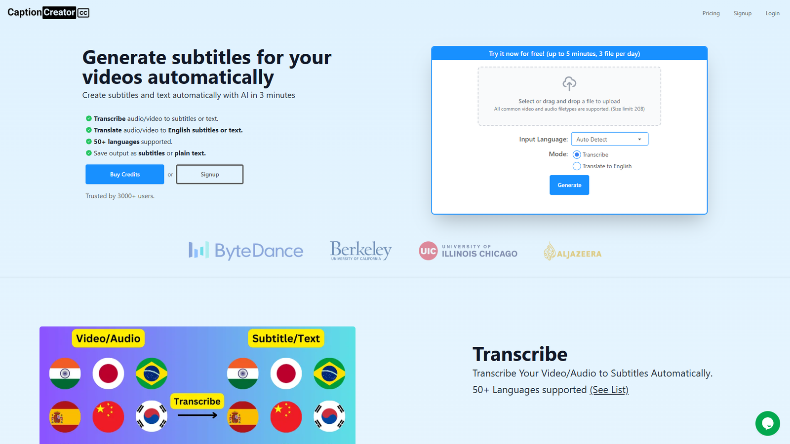 CaptionCreator — интерфейс нейросети CaptionCreator — интерфейс нейросети