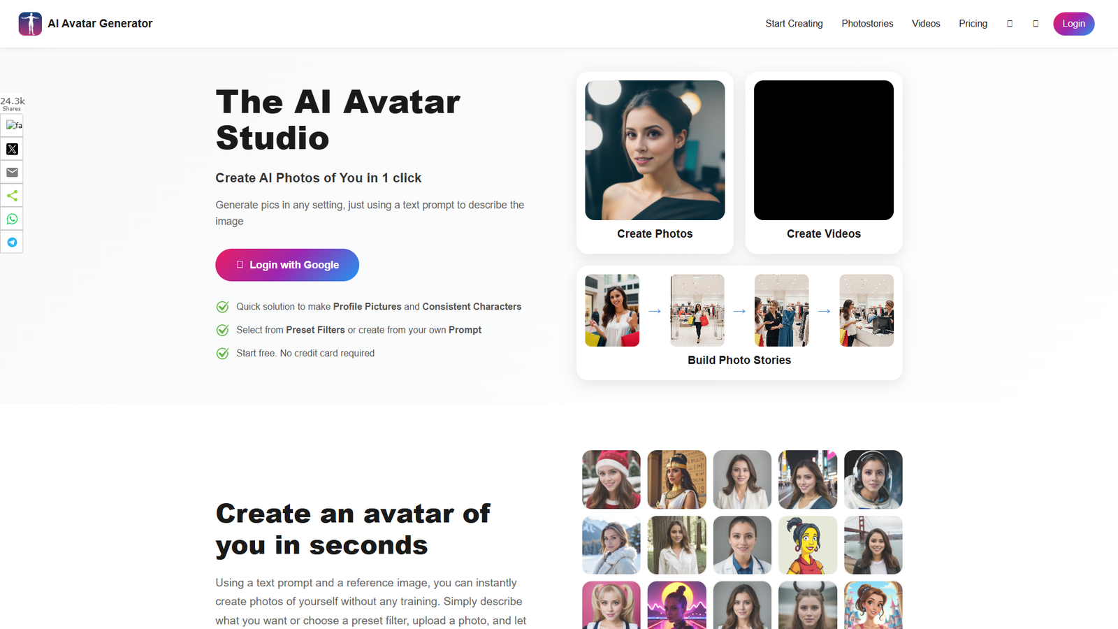 The AI Avatar Studio — интерфейс нейросети The AI Avatar Studio — интерфейс нейросети