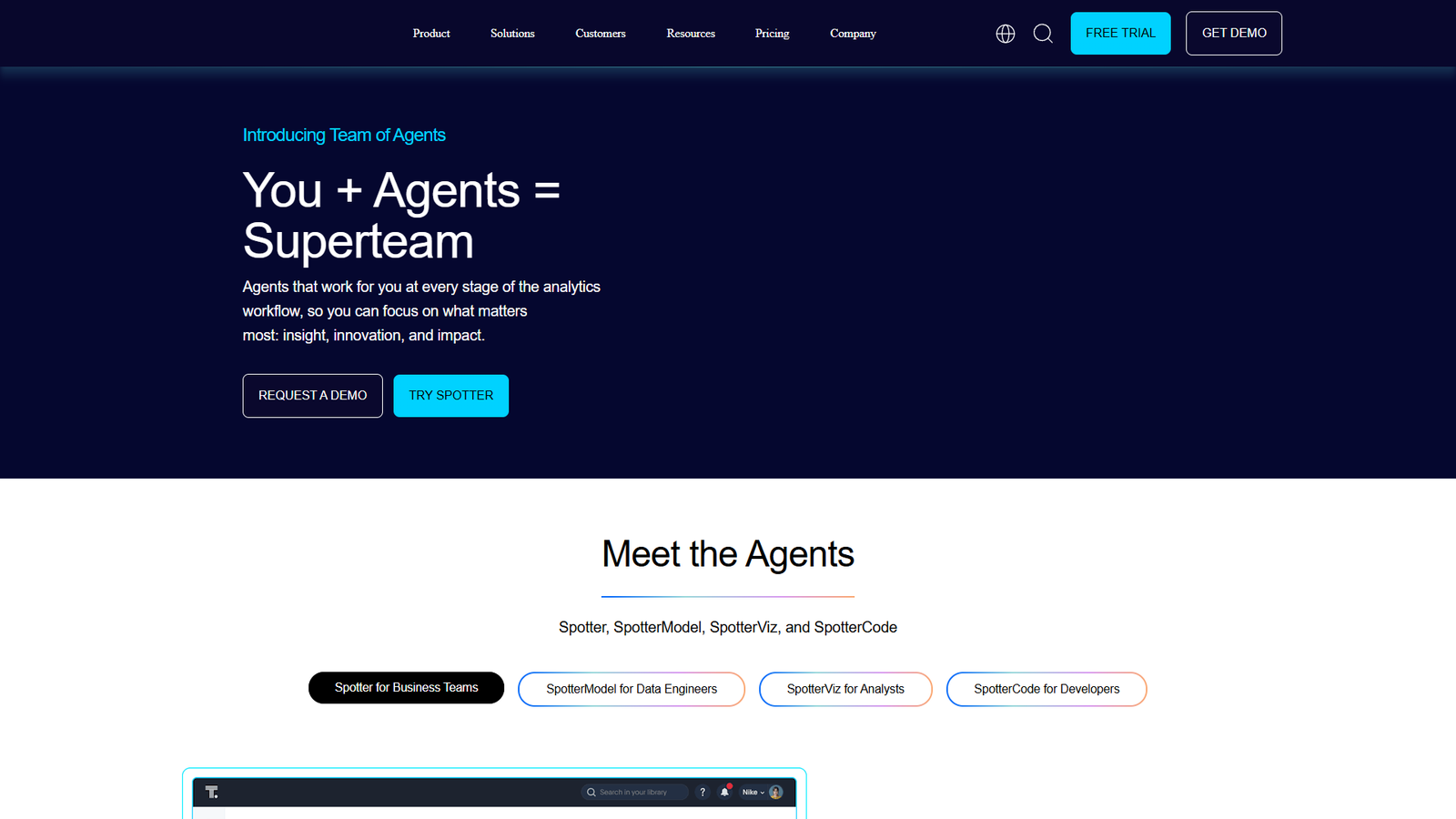 ThoughtSpot Spotter — интерфейс нейросети ThoughtSpot Spotter — интерфейс нейросети