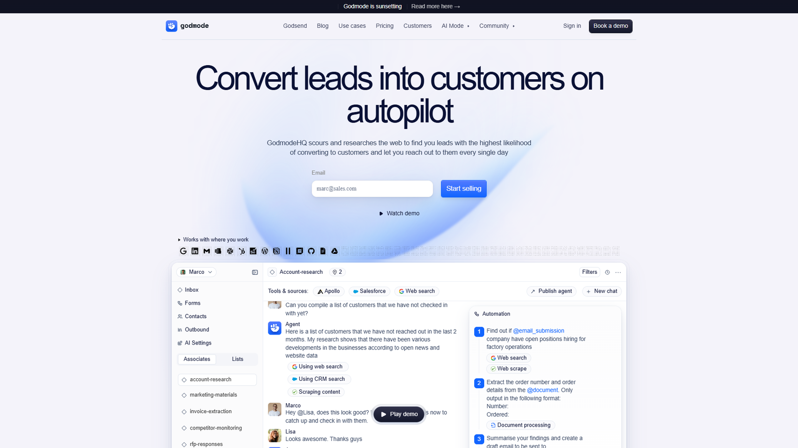 GodmodeHQ — интерфейс нейросети GodmodeHQ — интерфейс нейросети