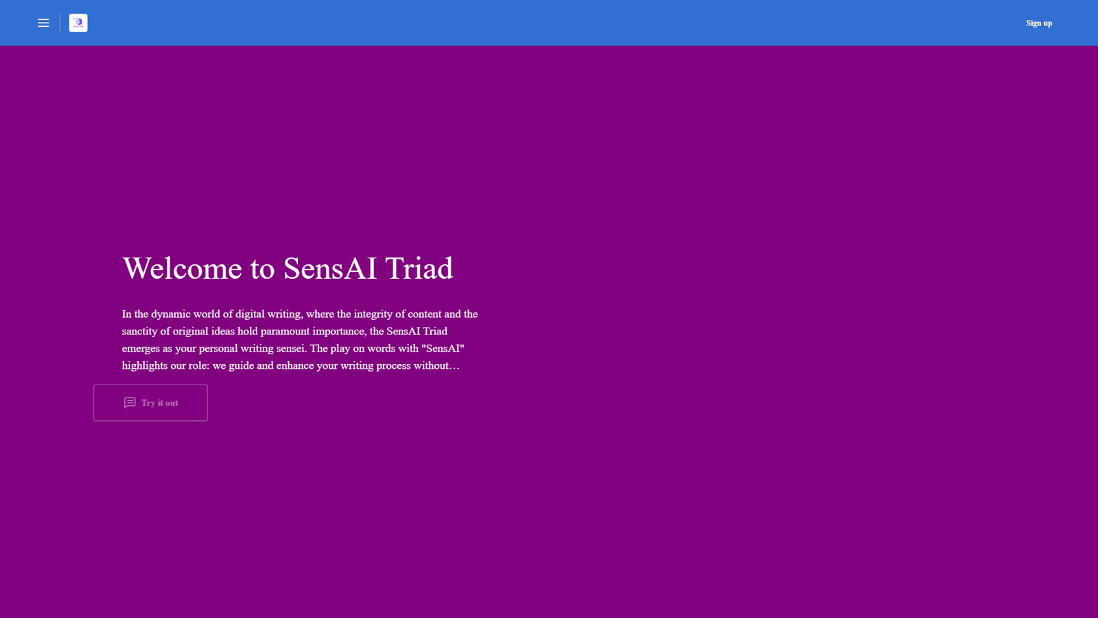 SensAI Triad — интерфейс нейросети SensAI Triad — интерфейс нейросети