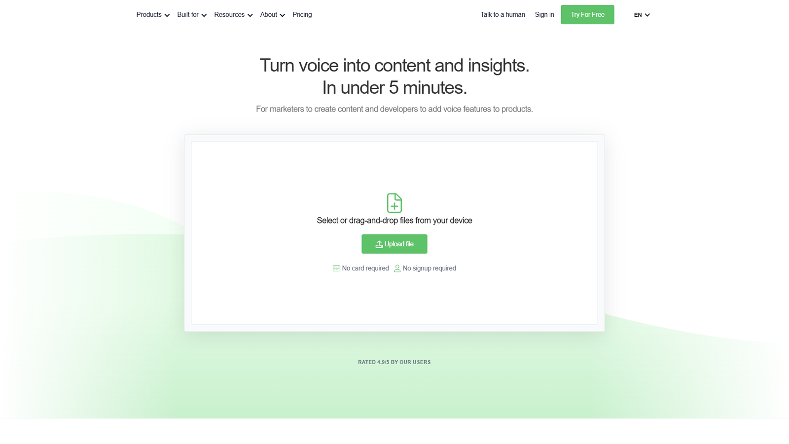 Vatis Tech — интерфейс нейросети Vatis Tech — интерфейс нейросети