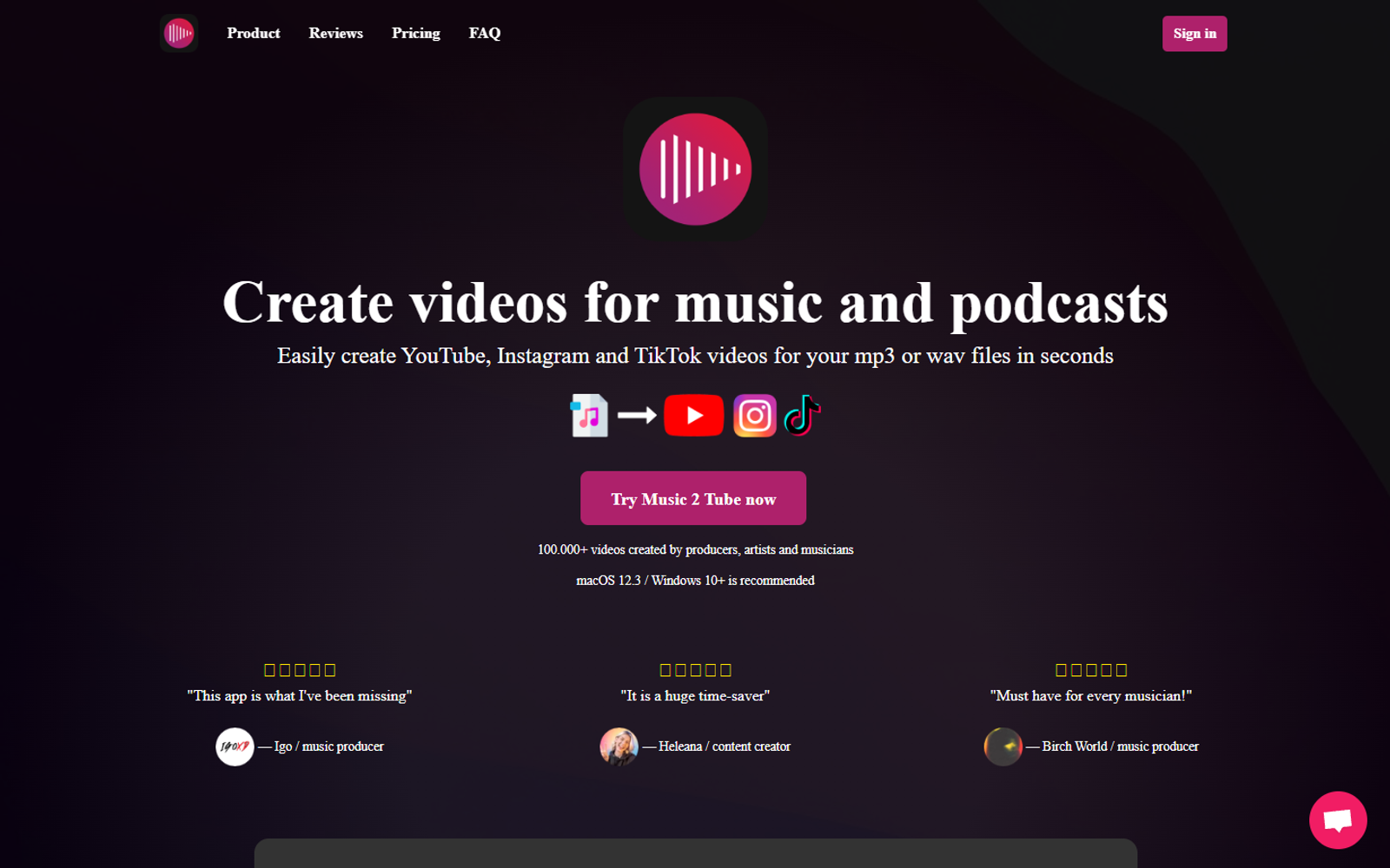 Music 2 Tube — интерфейс нейросети Music 2 Tube — интерфейс нейросети