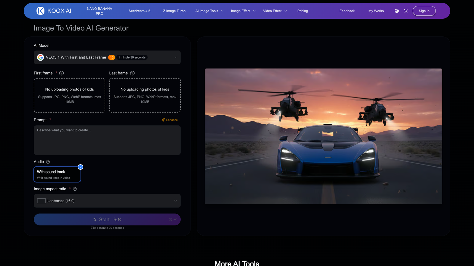 Koox Image To Video AI — интерфейс нейросети Koox Image To Video AI — интерфейс нейросети