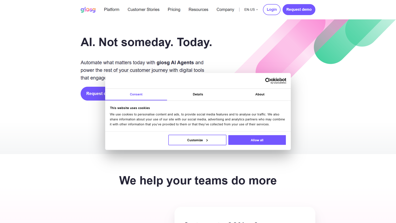 Giosg AI Agents — интерфейс нейросети Giosg AI Agents — интерфейс нейросети