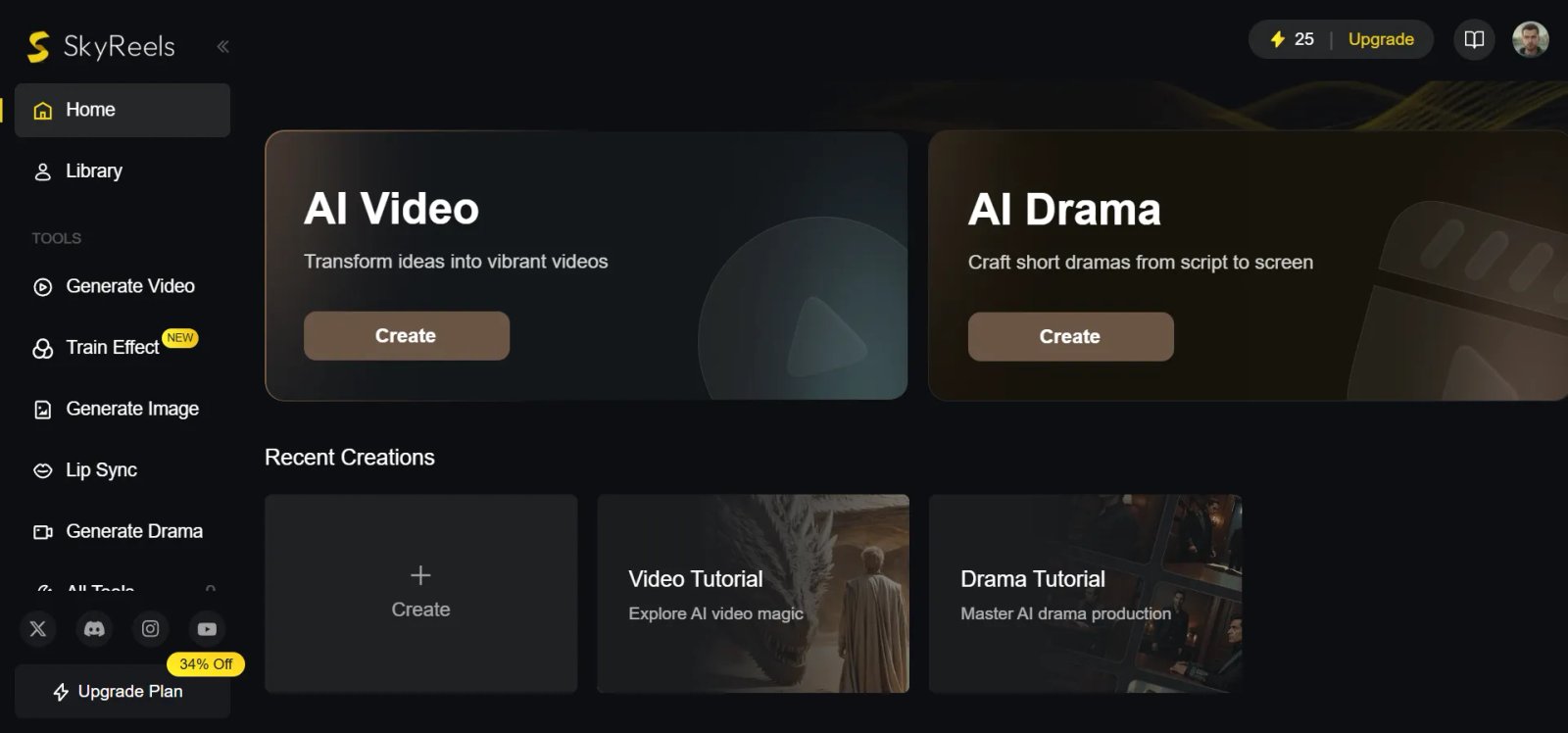 SkyReels Рабочая страница SkyReels Рабочая страница