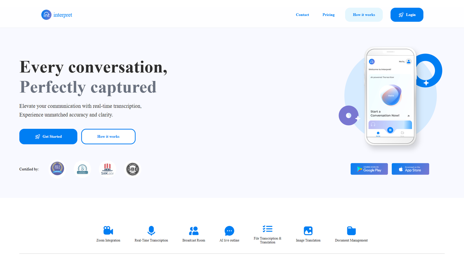Interpret AI Translator & Transcriber — интерфейс нейросети Interpret AI Translator & Transcriber — интерфейс нейросети