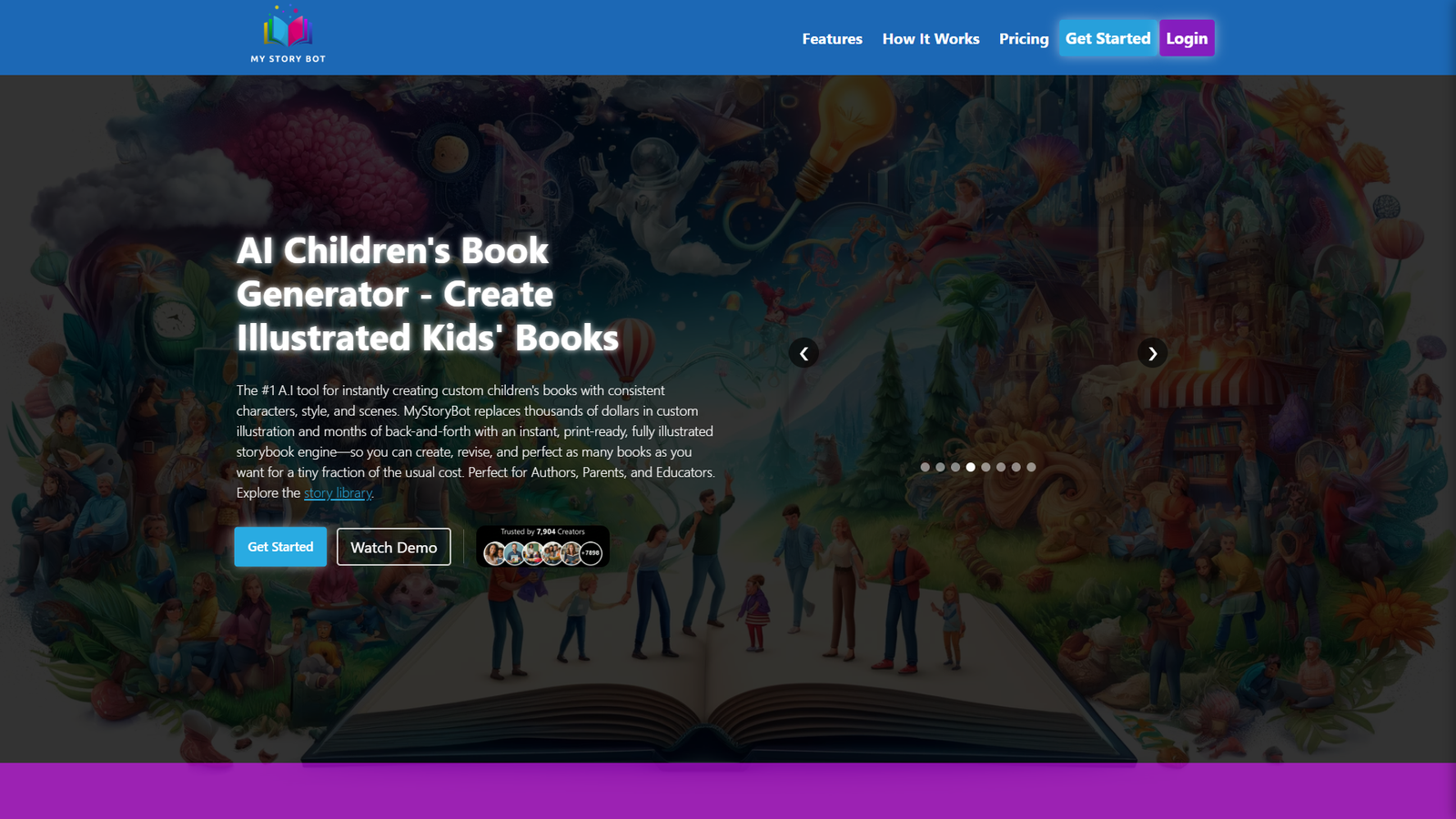 MyStoryBot — AI Children's Book Generator — интерфейс нейросети MyStoryBot — AI Children's Book Generator — интерфейс нейросети