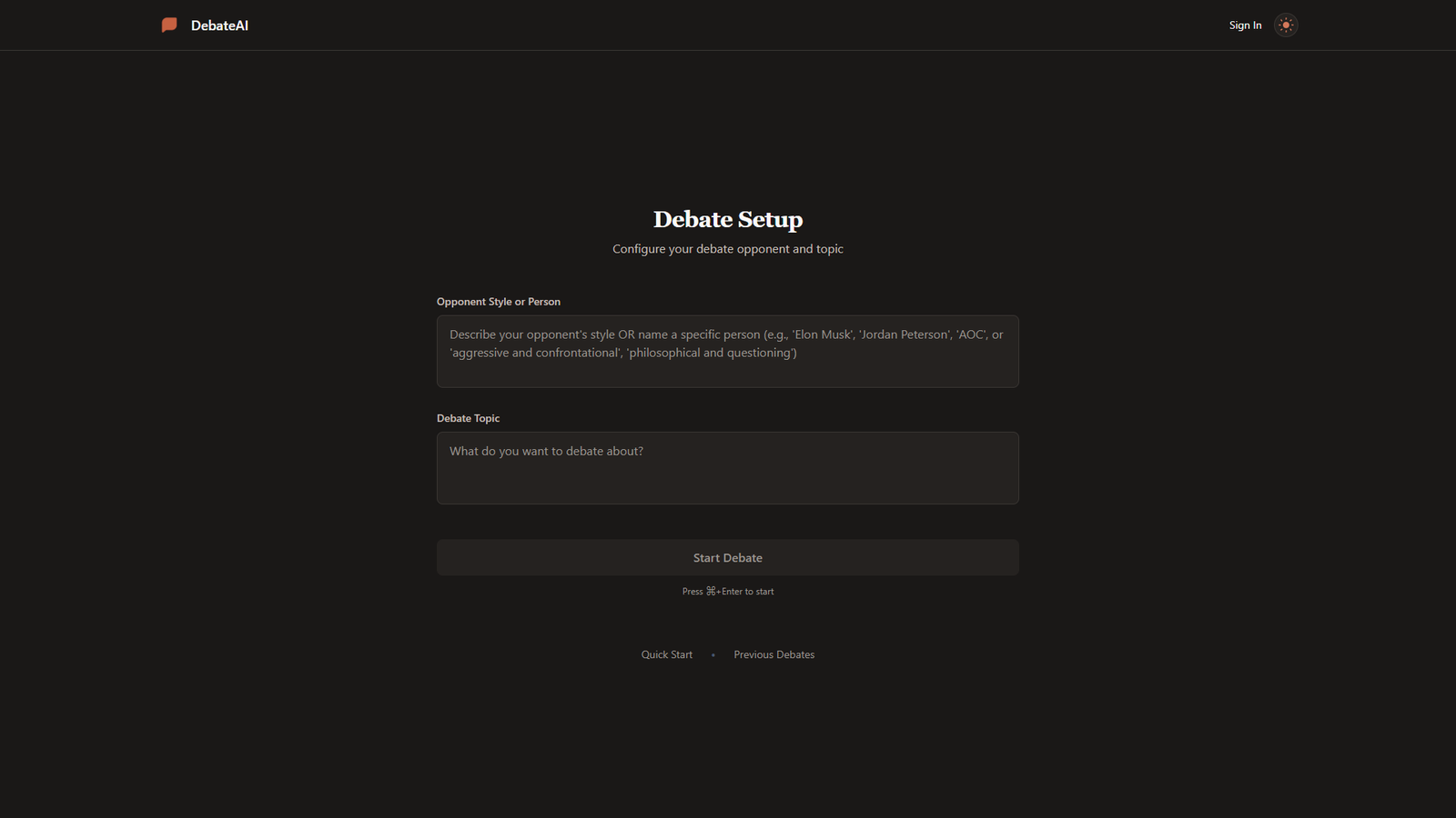DebateAI — интерфейс нейросети DebateAI — интерфейс нейросети