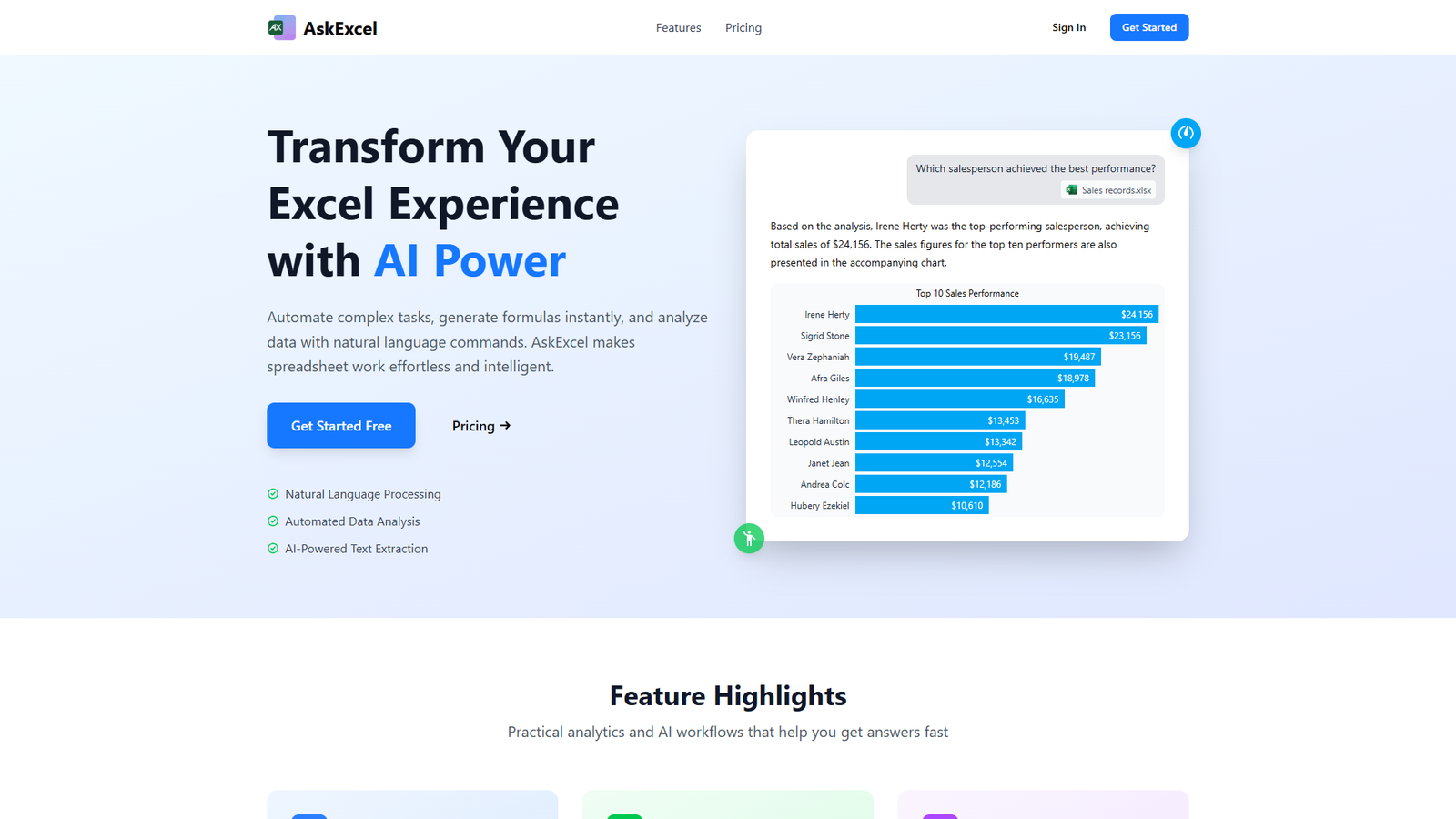 AskExcel — интерфейс нейросети AskExcel — интерфейс нейросети
