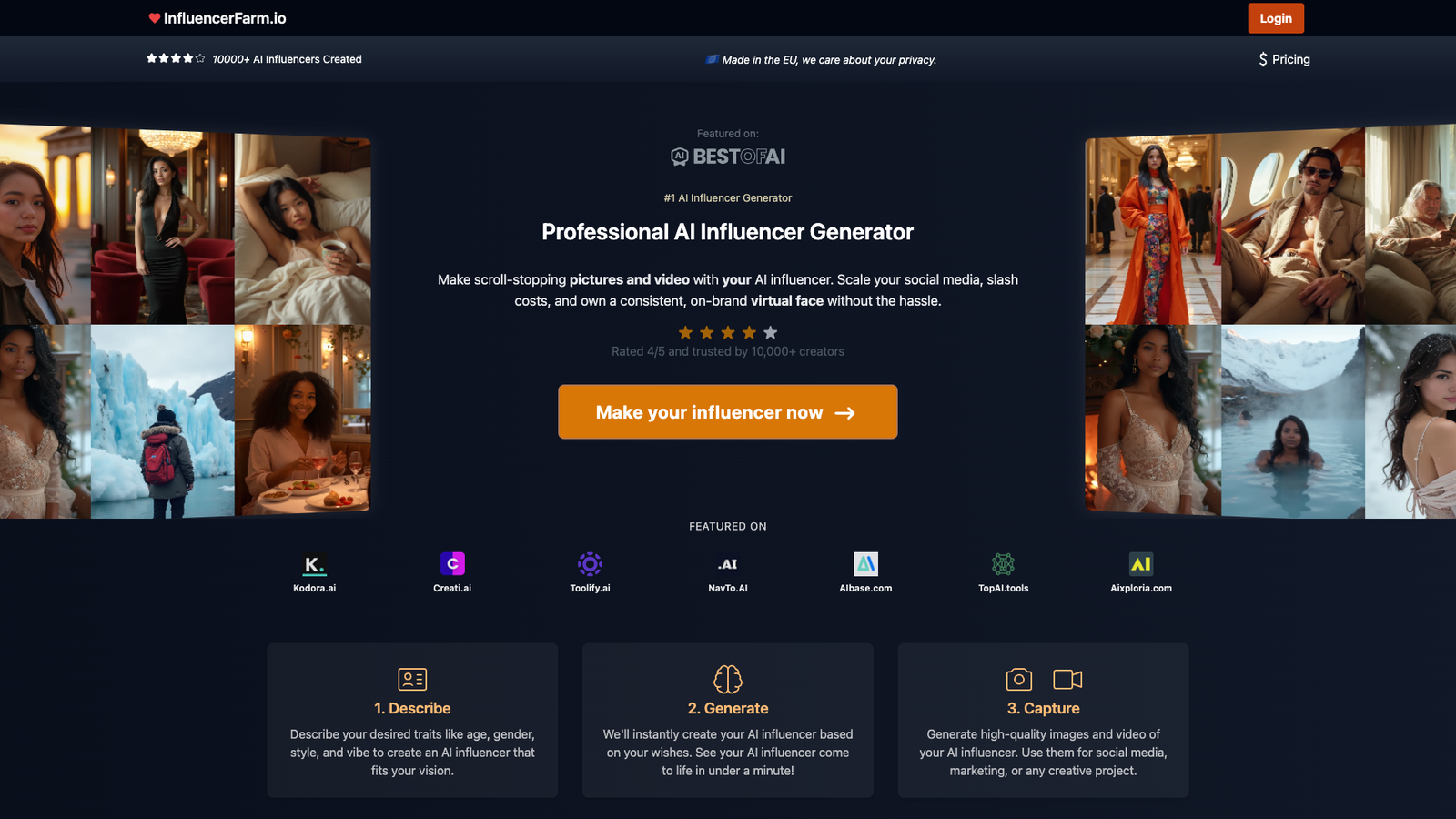 InfluencerFarm — интерфейс нейросети InfluencerFarm — интерфейс нейросети