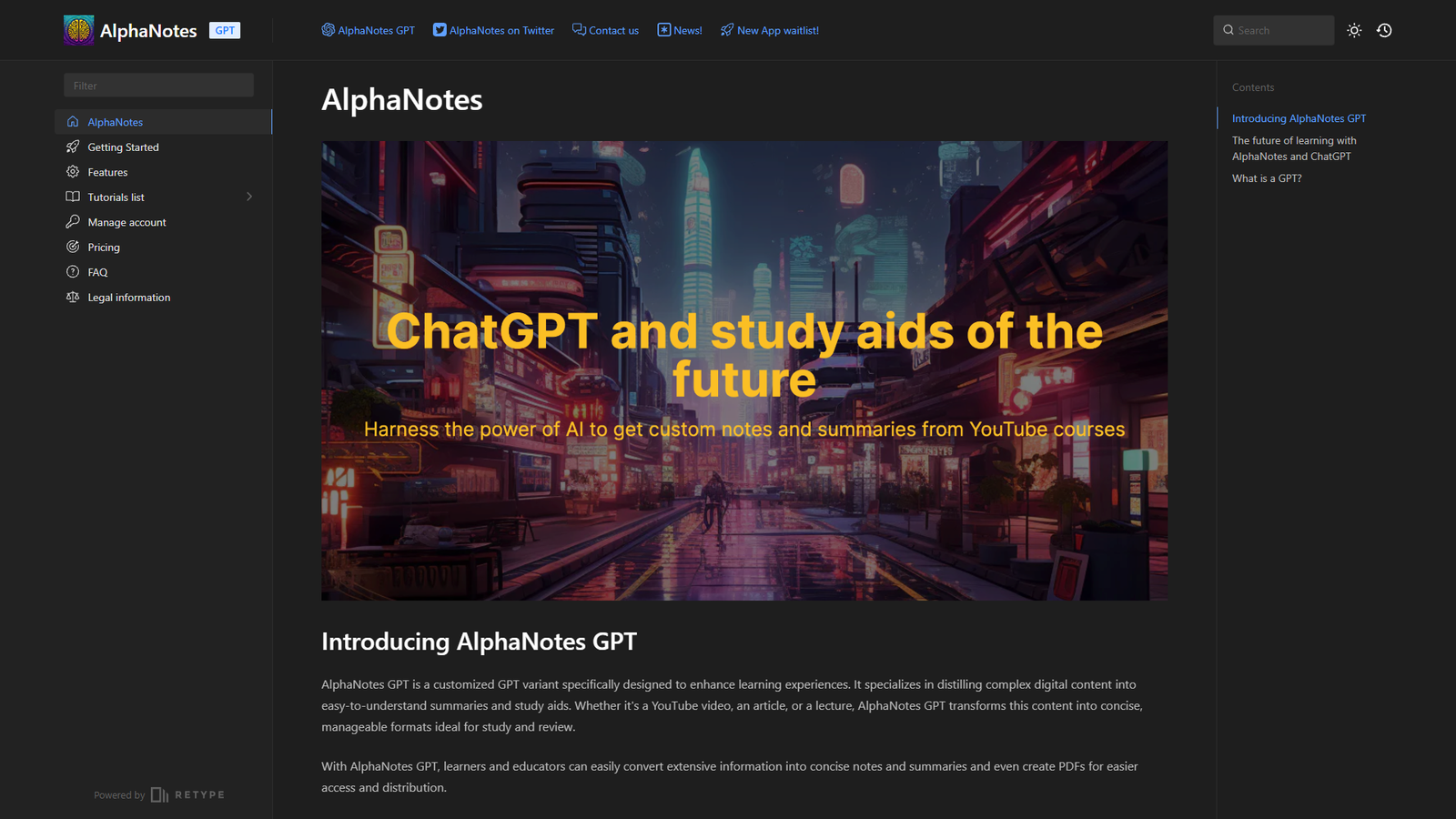AlphaNotes GPT — интерфейс нейросети AlphaNotes GPT — интерфейс нейросети