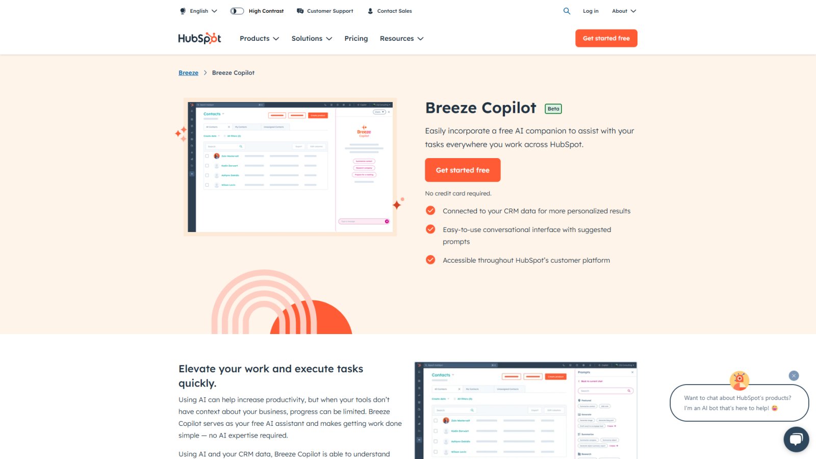 Breeze Copilot нейросеть Главная страница