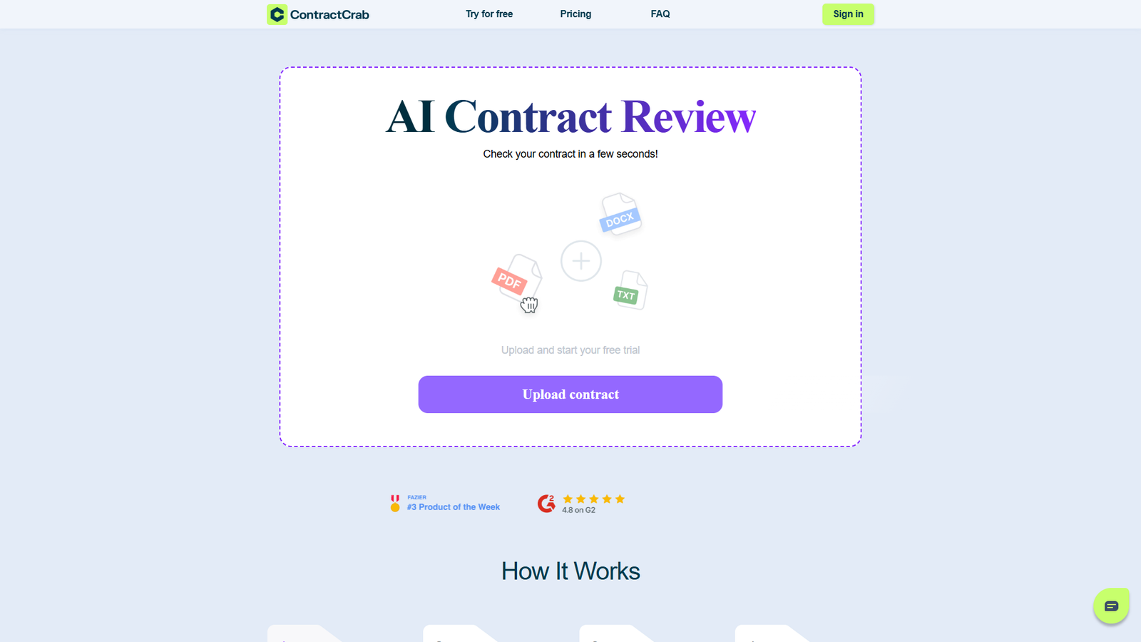 ContractCrab — интерфейс нейросети ContractCrab — интерфейс нейросети