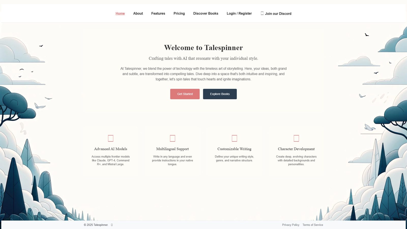 Talespinner — интерфейс нейросети Talespinner — интерфейс нейросети