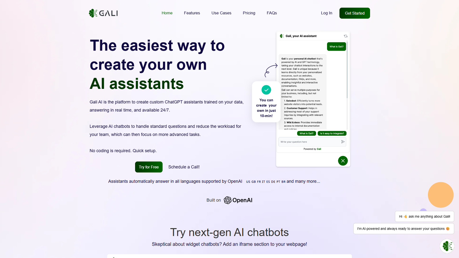 Gali AI — интерфейс нейросети Gali AI — интерфейс нейросети