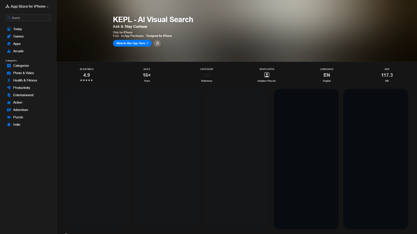 KEPL - AI Visual Search — интерфейс нейросети KEPL - AI Visual Search — интерфейс нейросети