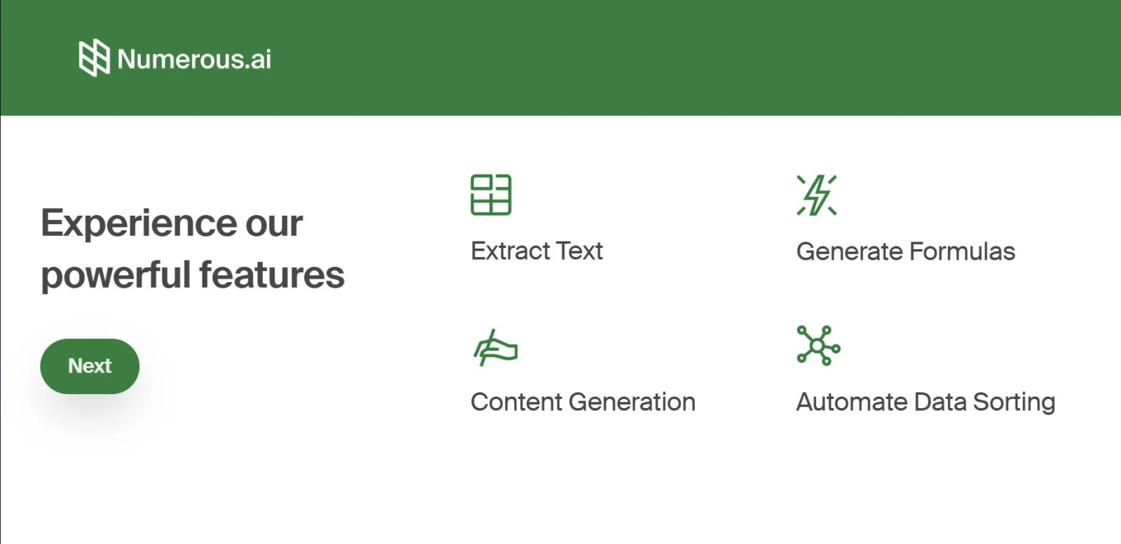 Numerous AI Features