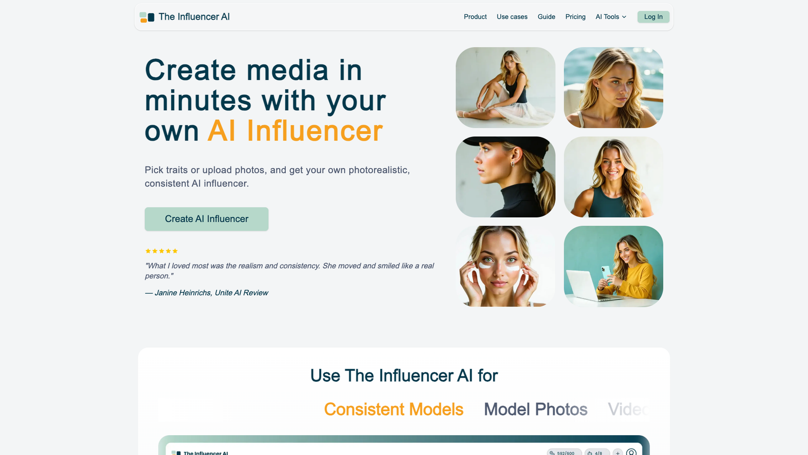 The Influencer AI — интерфейс нейросети The Influencer AI — интерфейс нейросети