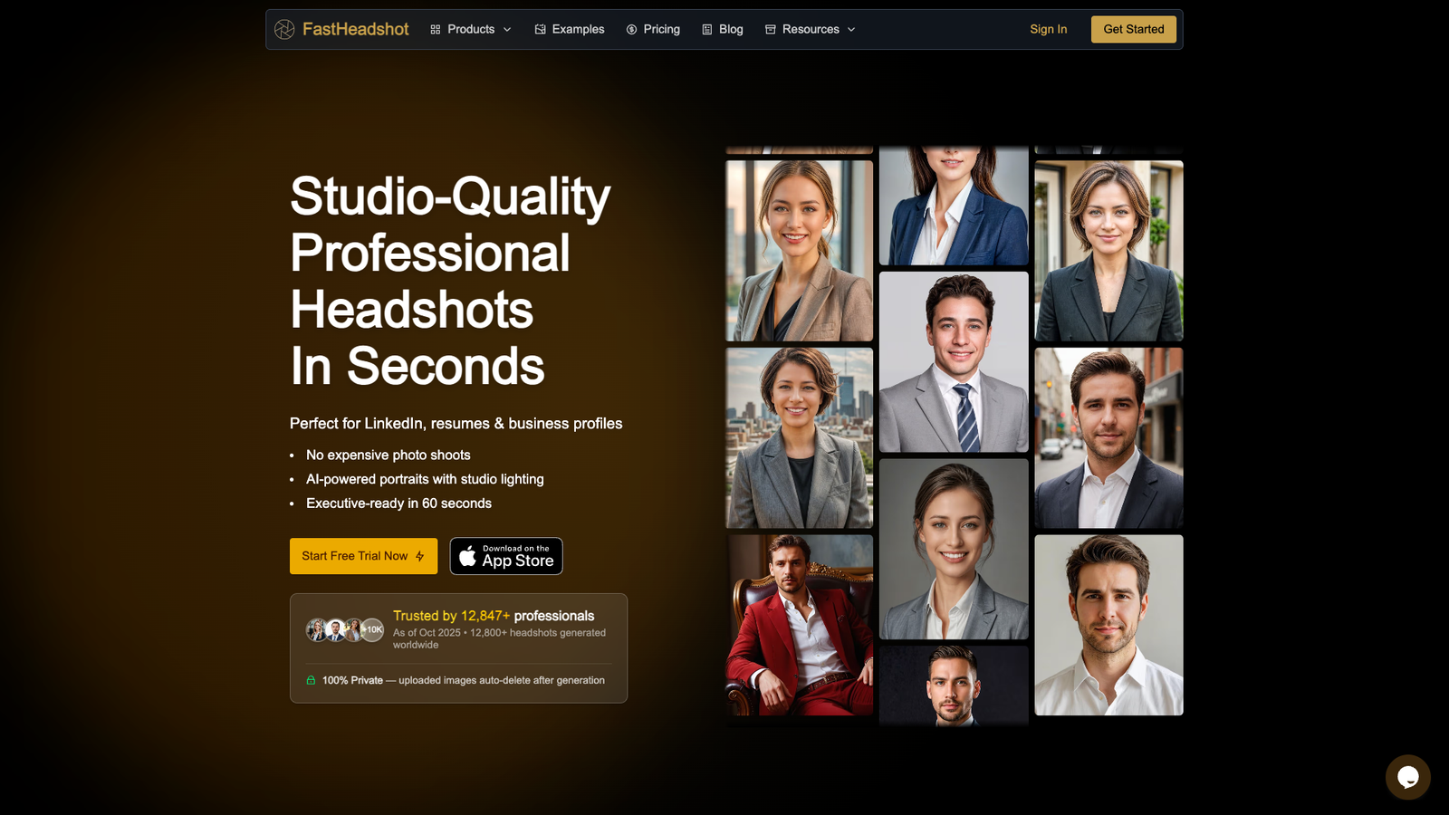 FastHeadshot — интерфейс нейросети