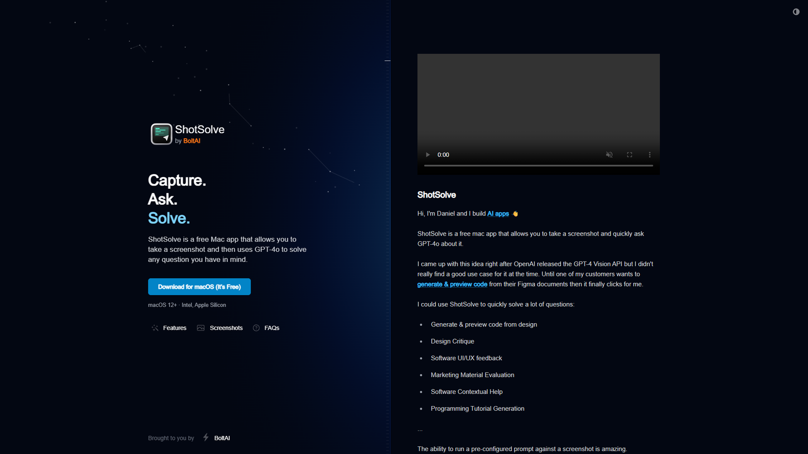 ShotSolve — интерфейс нейросети ShotSolve — интерфейс нейросети