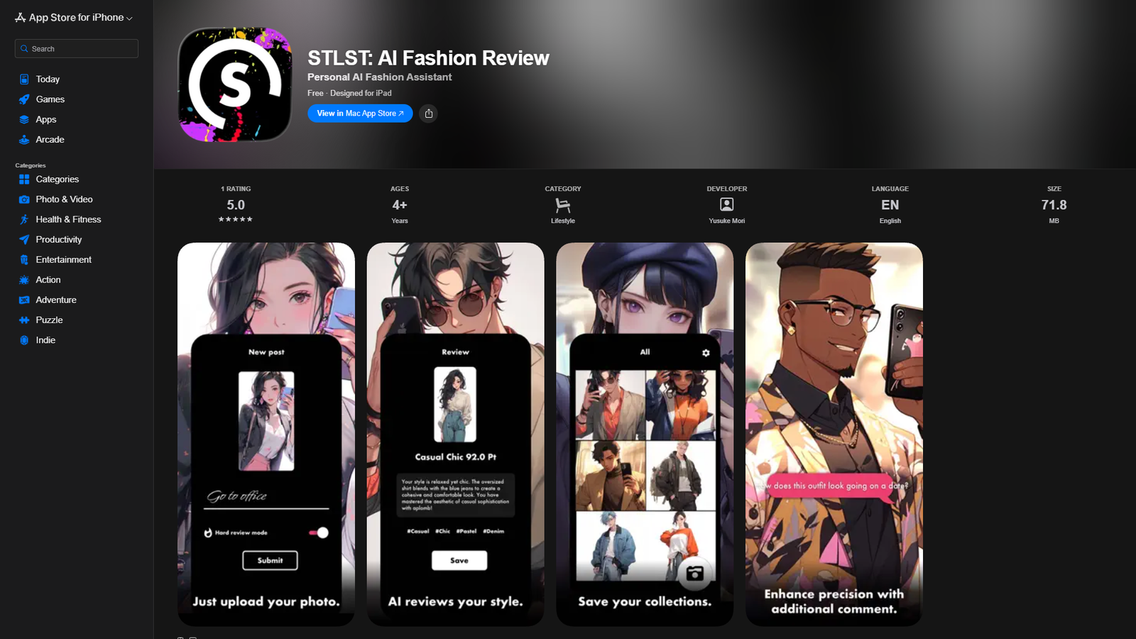 STLST AI Fashion Review — интерфейс нейросети STLST AI Fashion Review — интерфейс нейросети
