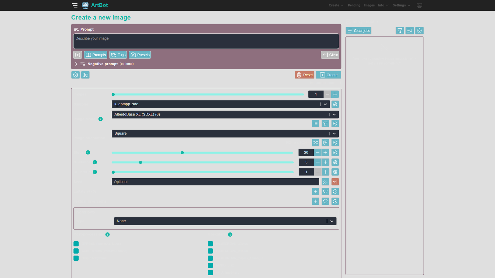 ArtBot — интерфейс нейросети ArtBot — интерфейс нейросети