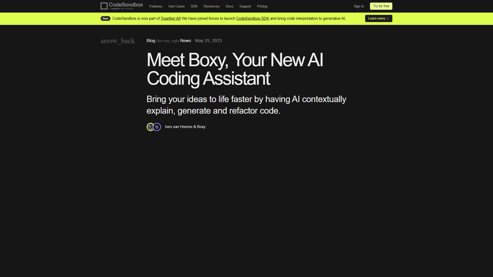 Boxy — AI ассистент для кода от CodeSandbox — интерфейс нейросети Boxy — AI ассистент для кода от CodeSandbox — интерфейс нейросети