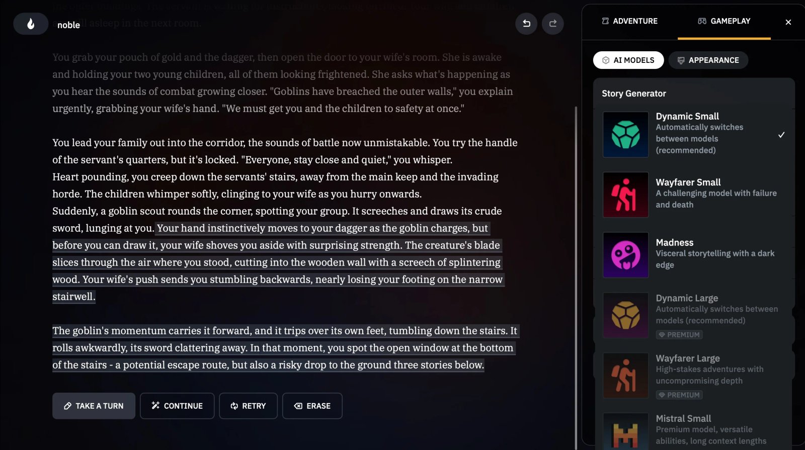 AI Dungeon Геймплей AI Dungeon Геймплей