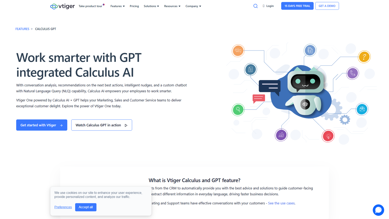 Calculus AI от Vtiger — интерфейс нейросети Calculus AI от Vtiger — интерфейс нейросети