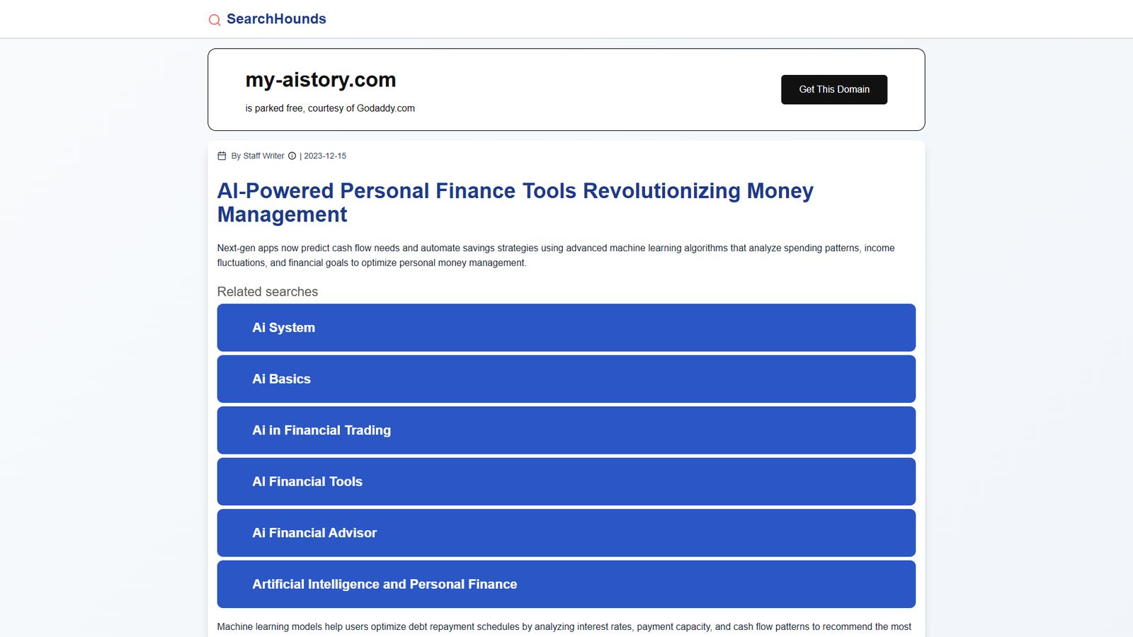 SearchHounds — интерфейс нейросети SearchHounds — интерфейс нейросети