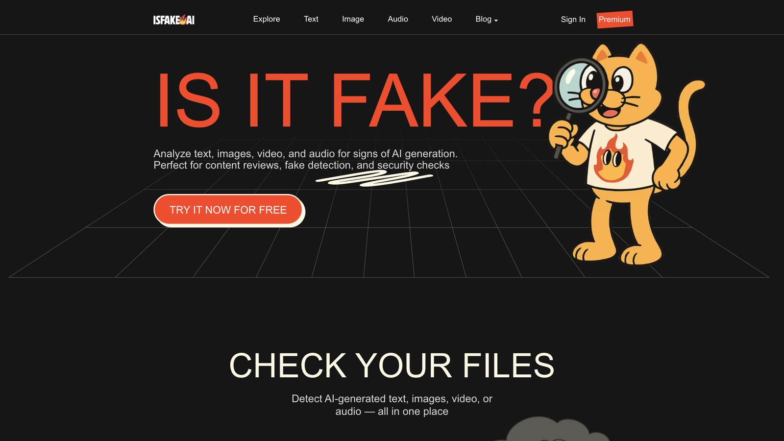 isFake.ai — интерфейс нейросети