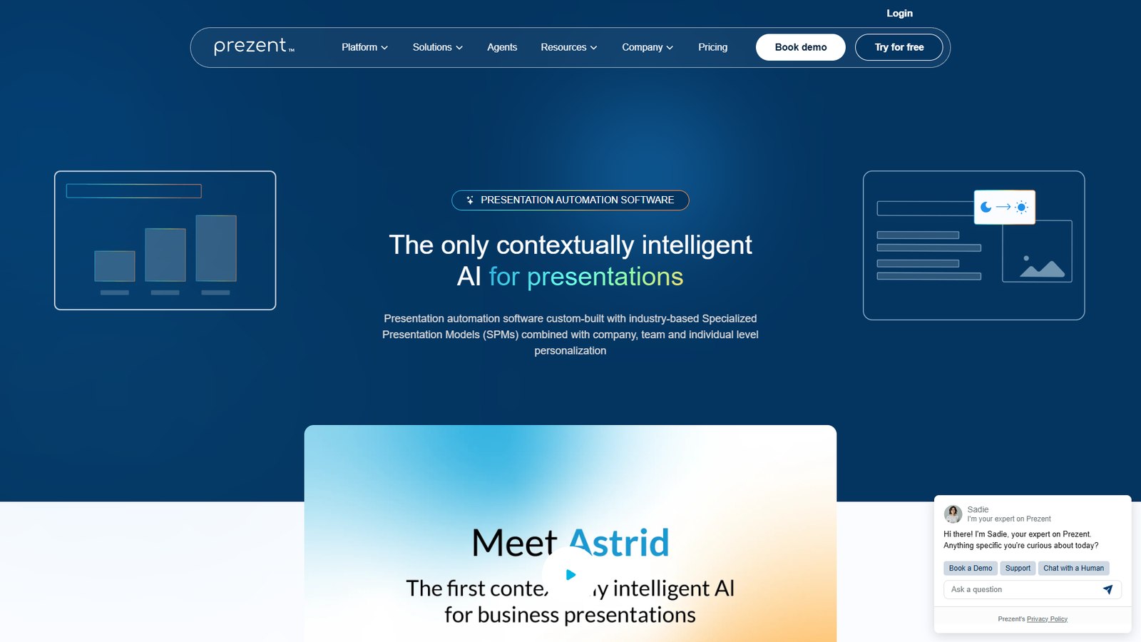 Prezent Astrid — интерфейс нейросети Prezent Astrid — интерфейс нейросети
