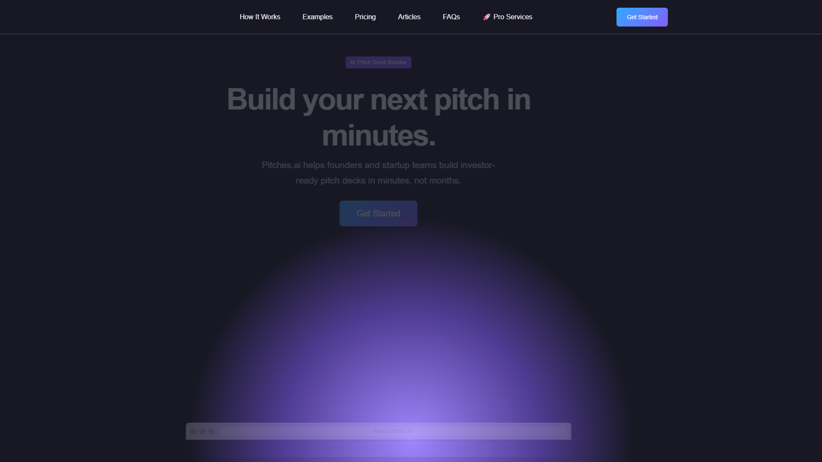 Pitches.ai — AI Pitch Deck Builder — интерфейс нейросети Pitches.ai — AI Pitch Deck Builder — интерфейс нейросети