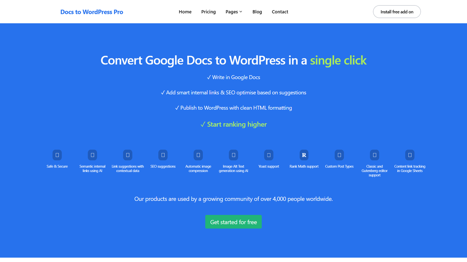 DocsToWP — Google Docs в WordPress — интерфейс нейросети DocsToWP — Google Docs в WordPress — интерфейс нейросети