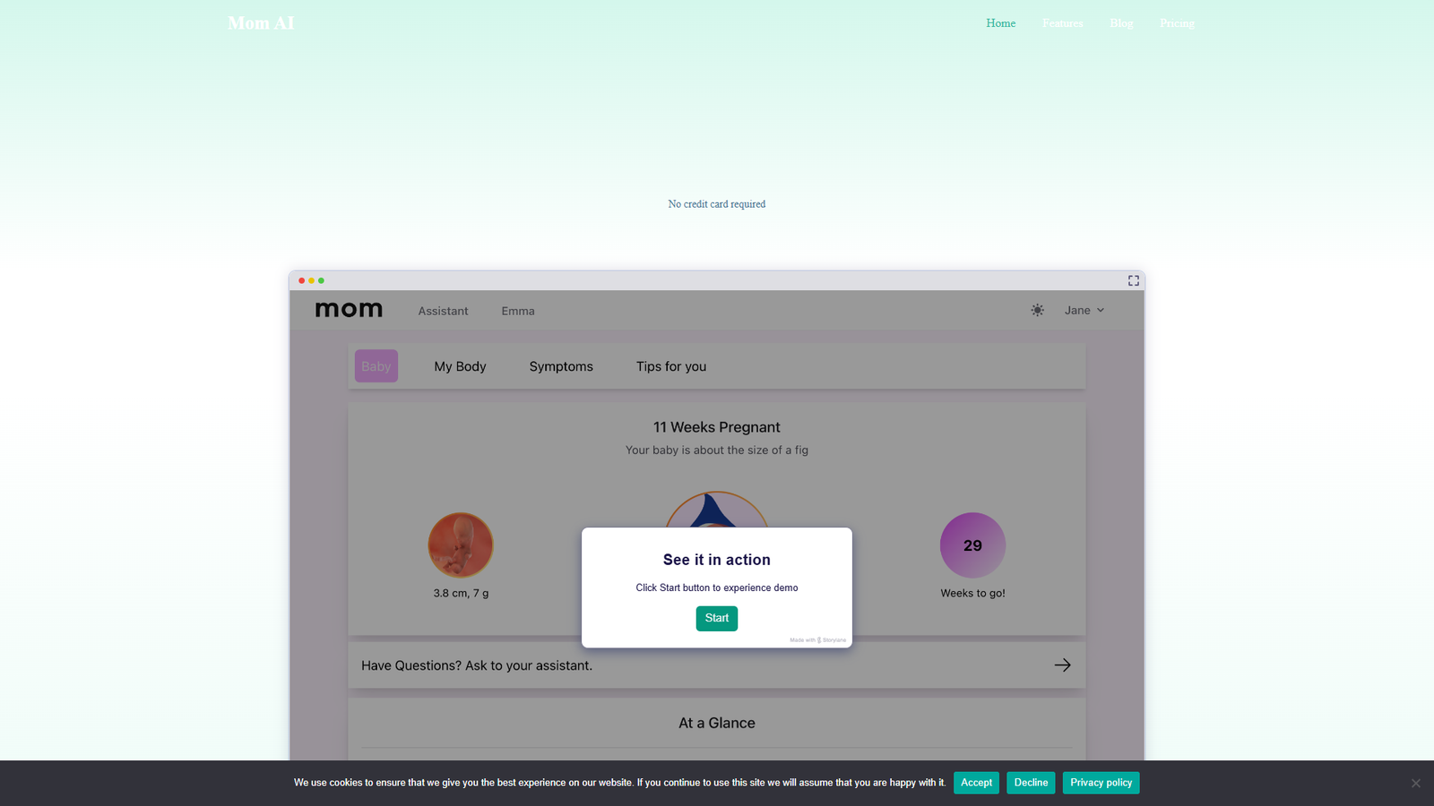 Mom AI — интерфейс нейросети Mom AI — интерфейс нейросети
