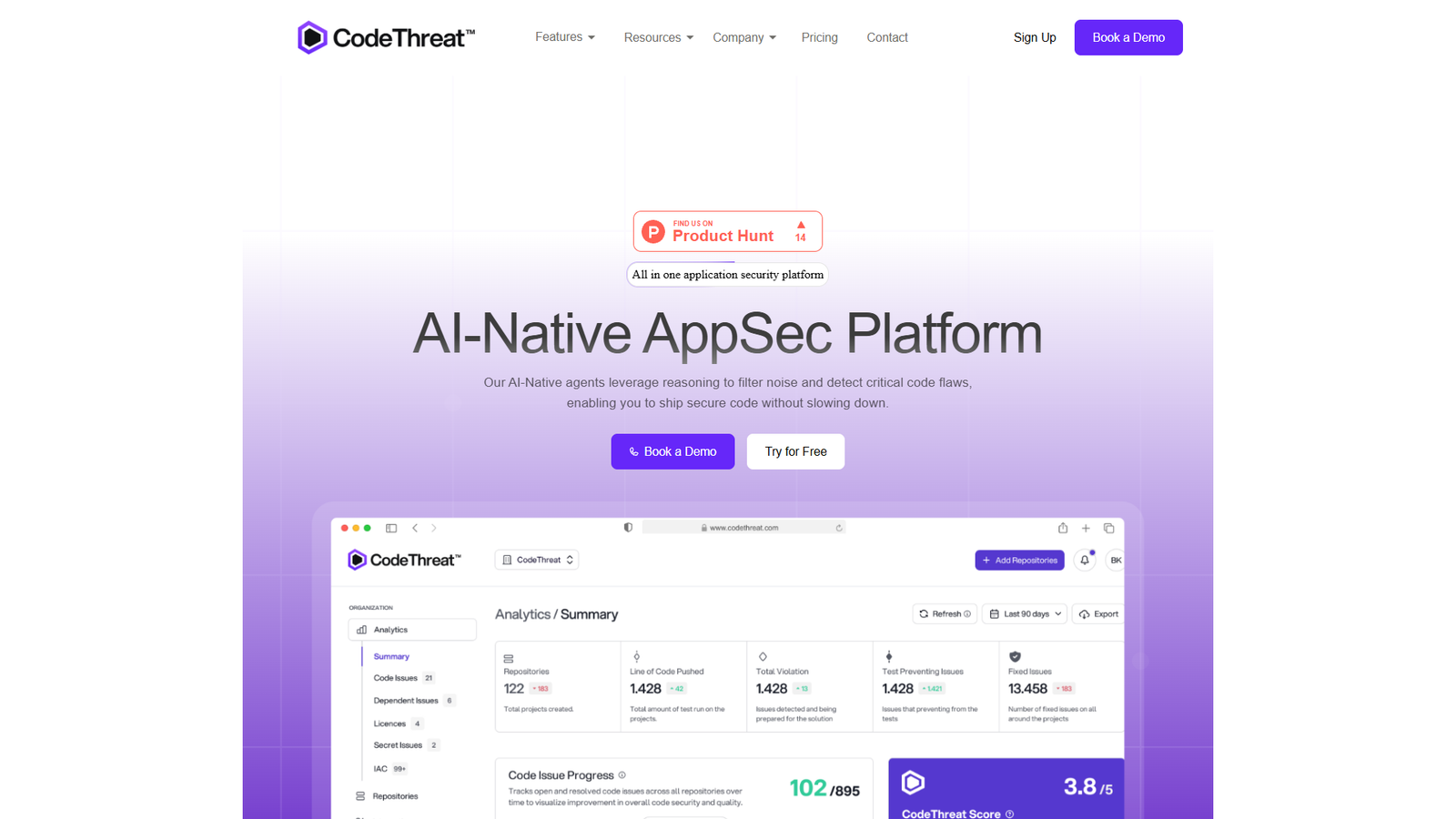 CodeThreat — интерфейс нейросети CodeThreat — интерфейс нейросети