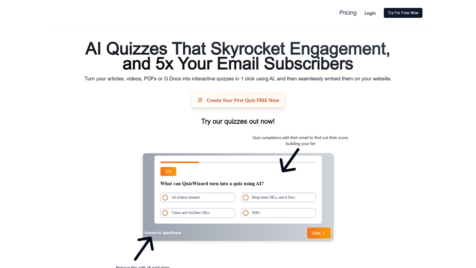 QuizWizard — интерфейс нейросети QuizWizard — интерфейс нейросети