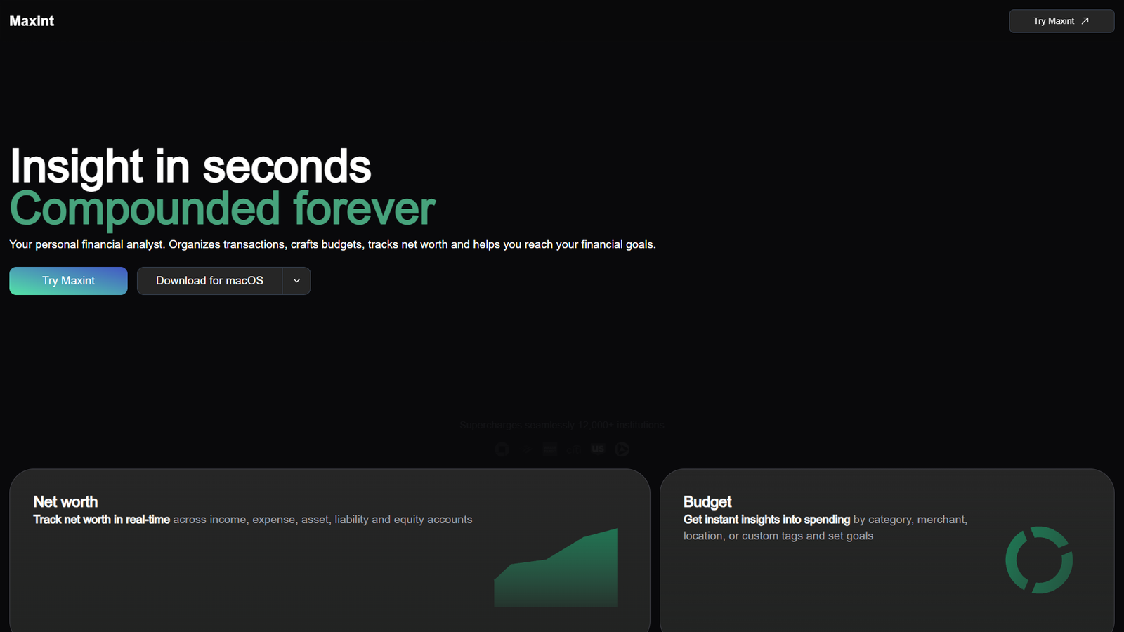 Maxint — интерфейс нейросети Maxint — интерфейс нейросети