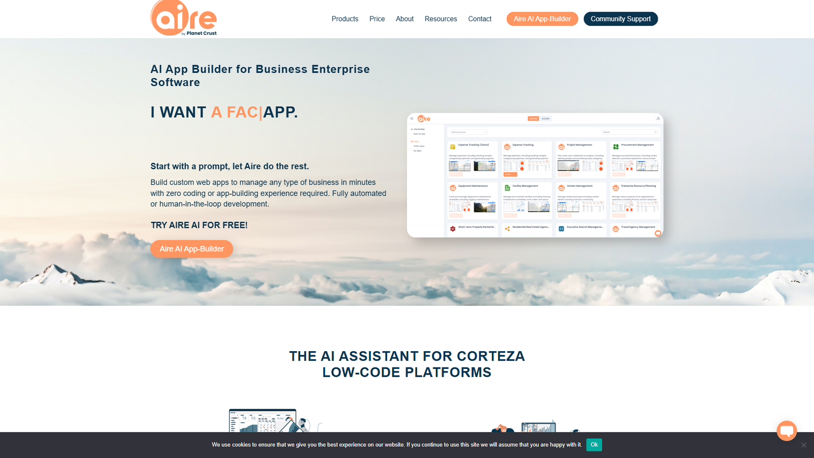 Aire AI App-Builder — интерфейс нейросети Aire AI App-Builder — интерфейс нейросети