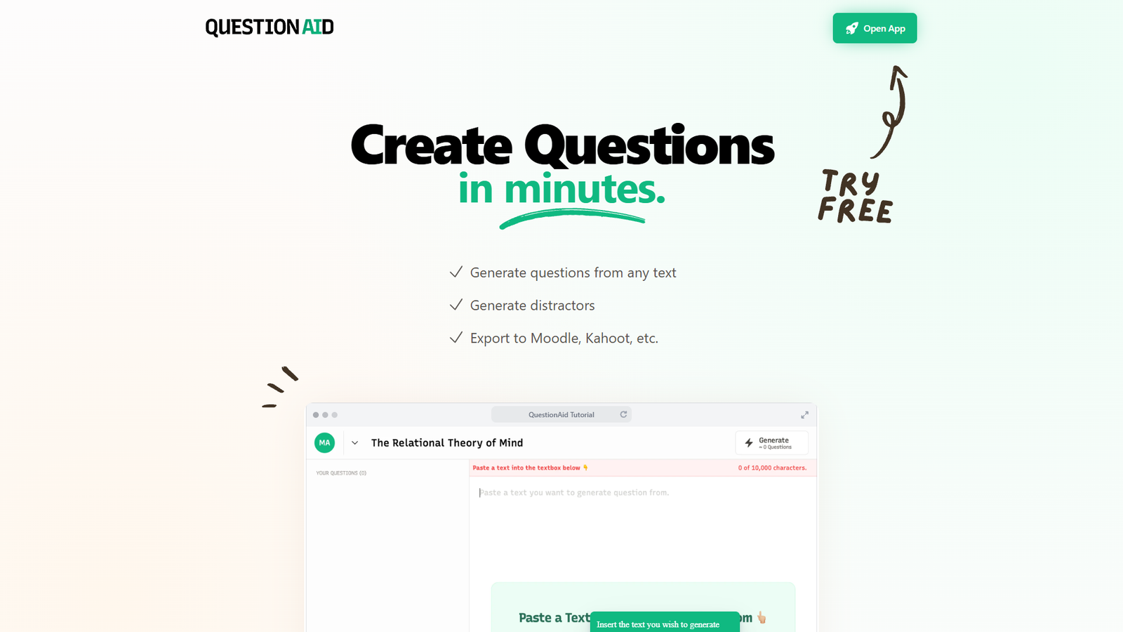 QuestionAid — интерфейс нейросети QuestionAid — интерфейс нейросети