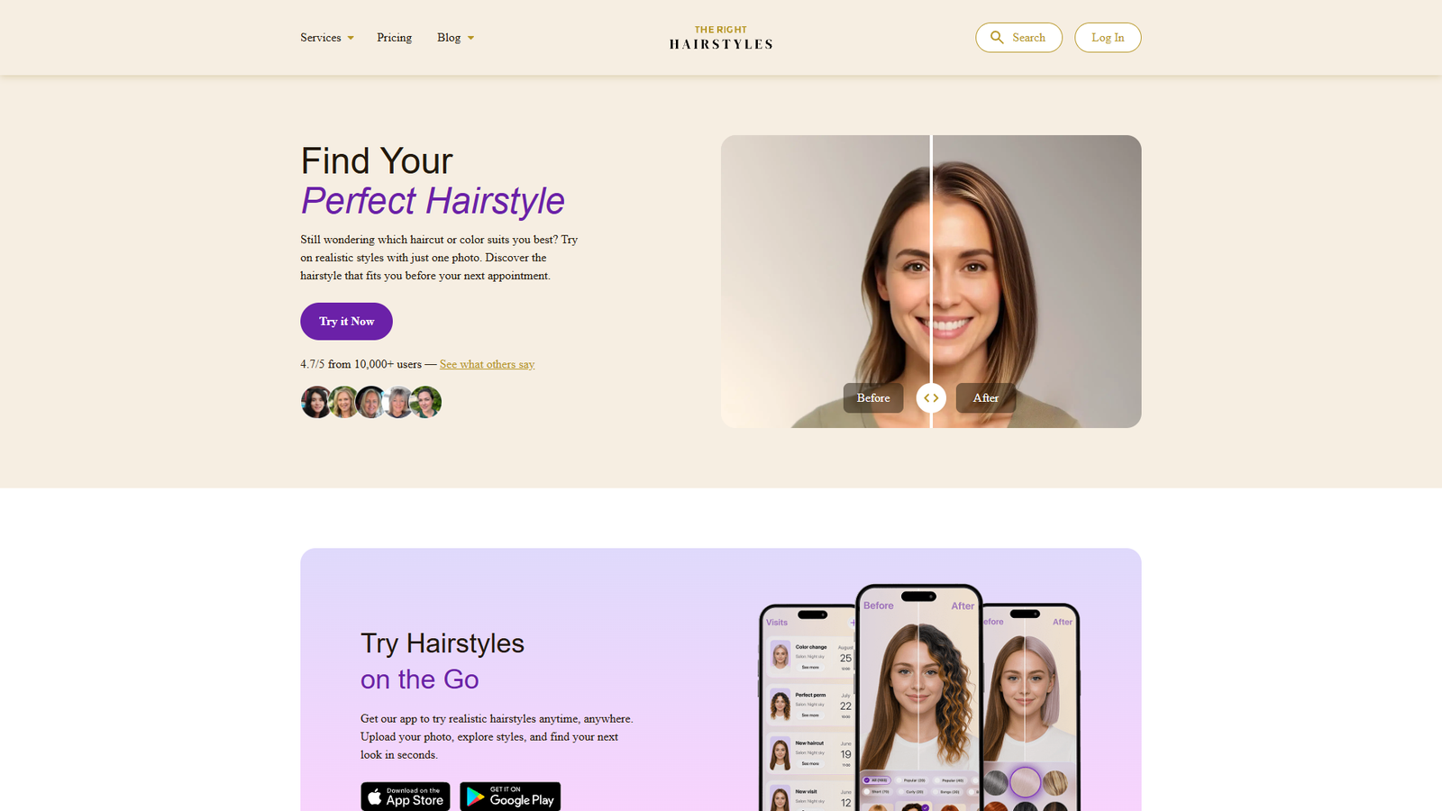 AI Hairstyle Changer — интерфейс нейросети AI Hairstyle Changer — интерфейс нейросети