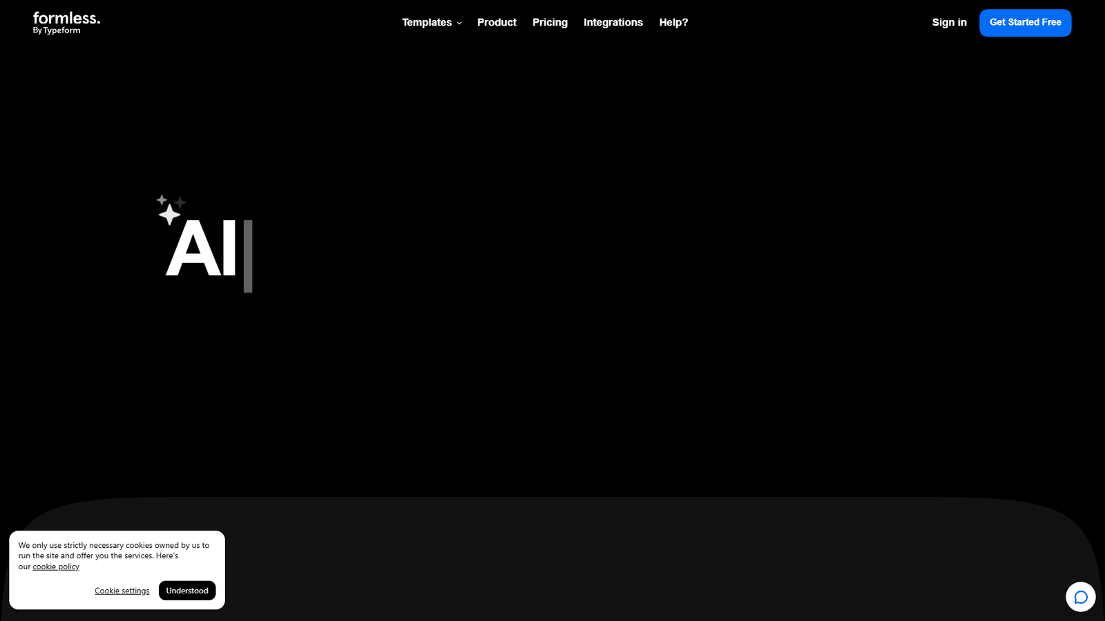 Formless by Typeform — интерфейс нейросети Formless by Typeform — интерфейс нейросети